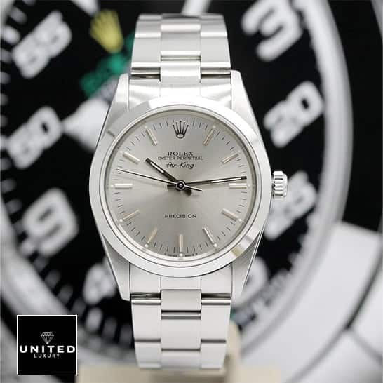 Rolex Air-King 5500 Replica 1 Rolex Air King 5500 White Dial Oyster Bracelet Replica